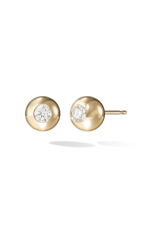 Melissa Kaye 18k Yellow Gold Audrey Medium Stud - view 1