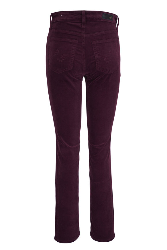 AG Mari Burgundy Mid-Rise Slim Straight Pant - view 2