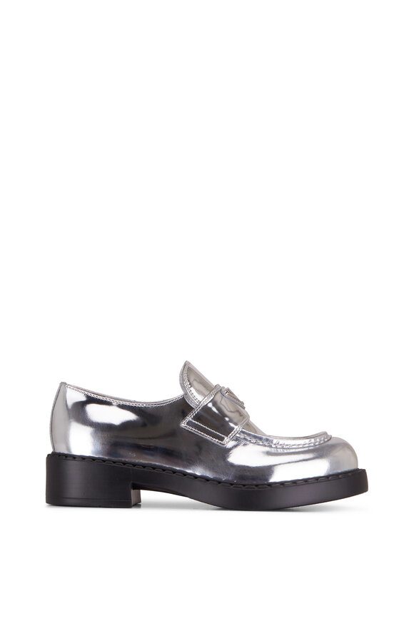 Prada - Argento Metallic Chunky Sole Loafer, 50mm