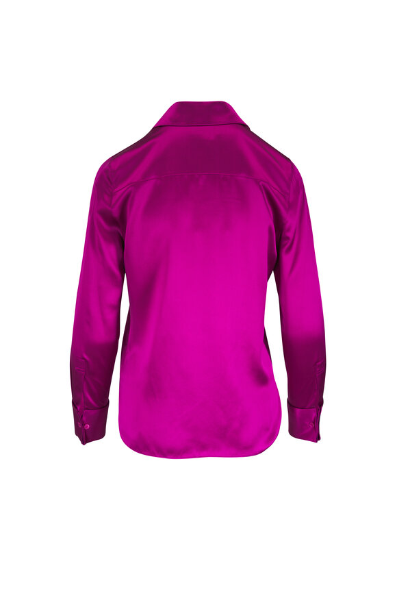 Lafayette 148 New York Mulberry Silk Charmeuse Blouse - view 2