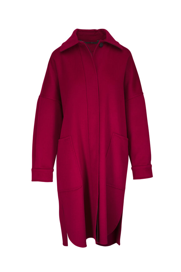 Max Mara Baruffa Red Oversized Cashmere Coat