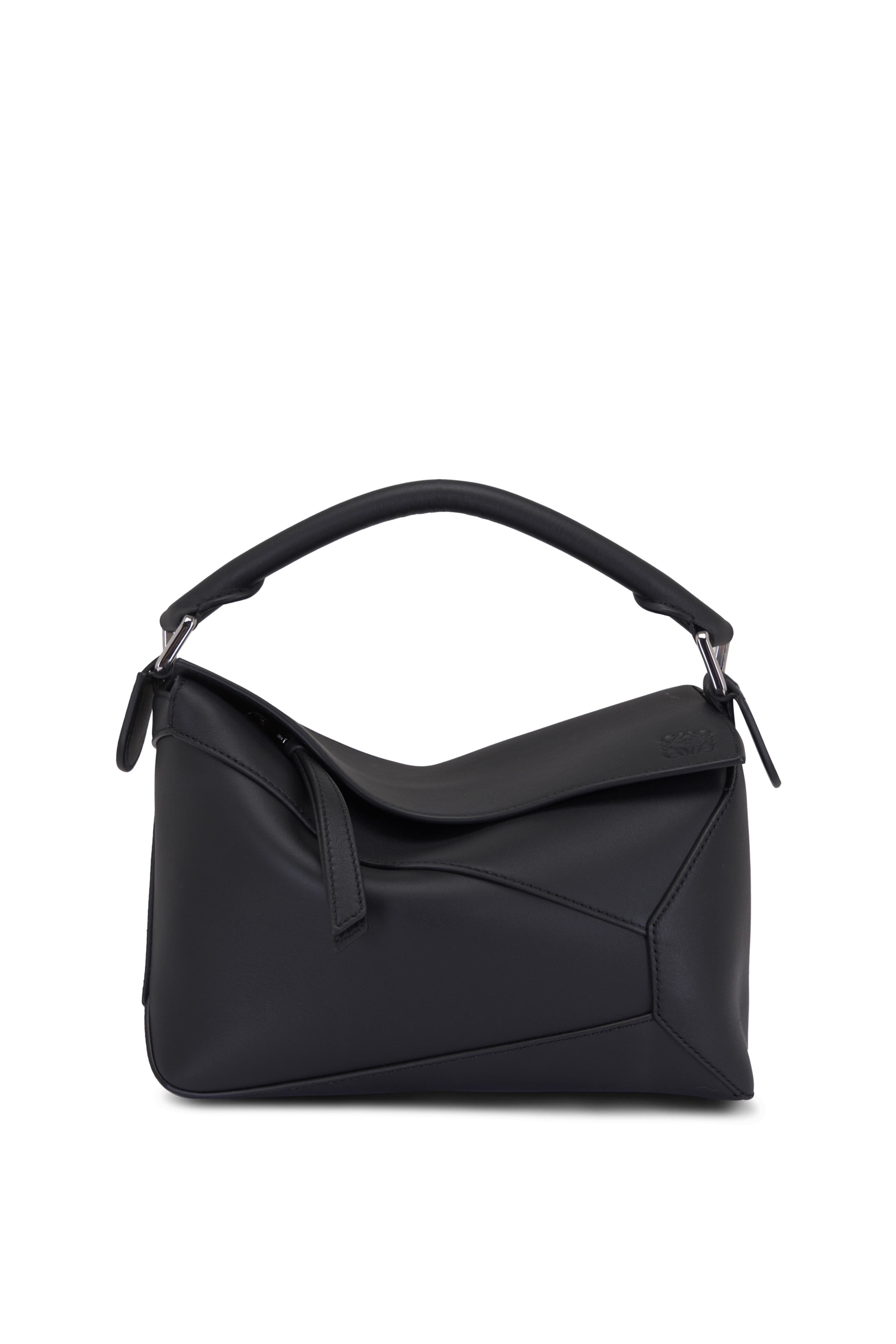 Loewe - Small Puzzle Edge Black Leather Shoulder Bag