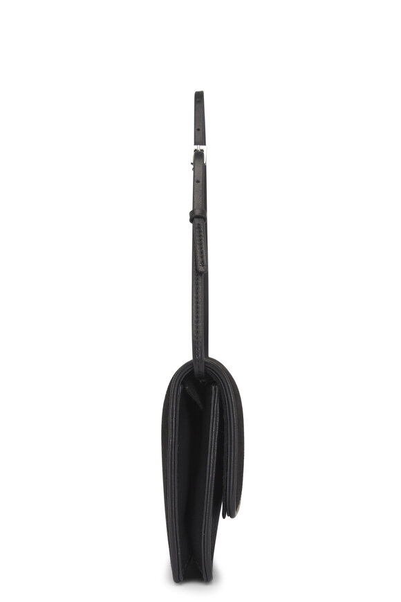 The Row Nancy Black Soft Suede Shoulder Bag - view 3