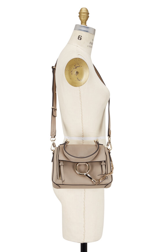 Chloé Mini Faye Motty Gray Leather Bag Mitchell Stores
