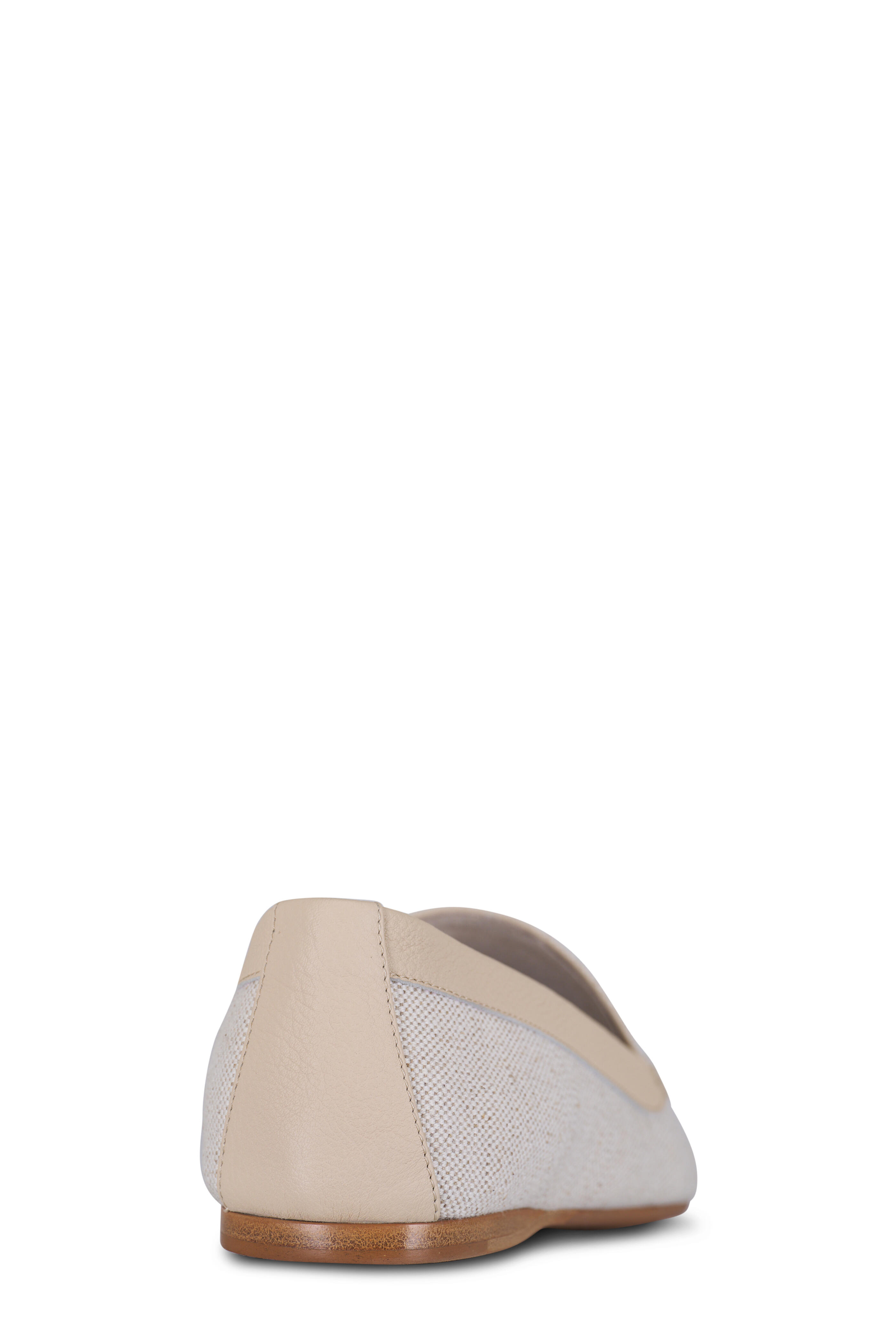 【KHAITE】キャンバスローファー Khaite - Monroe Cream Canvas Loafer | Mitchell Stores