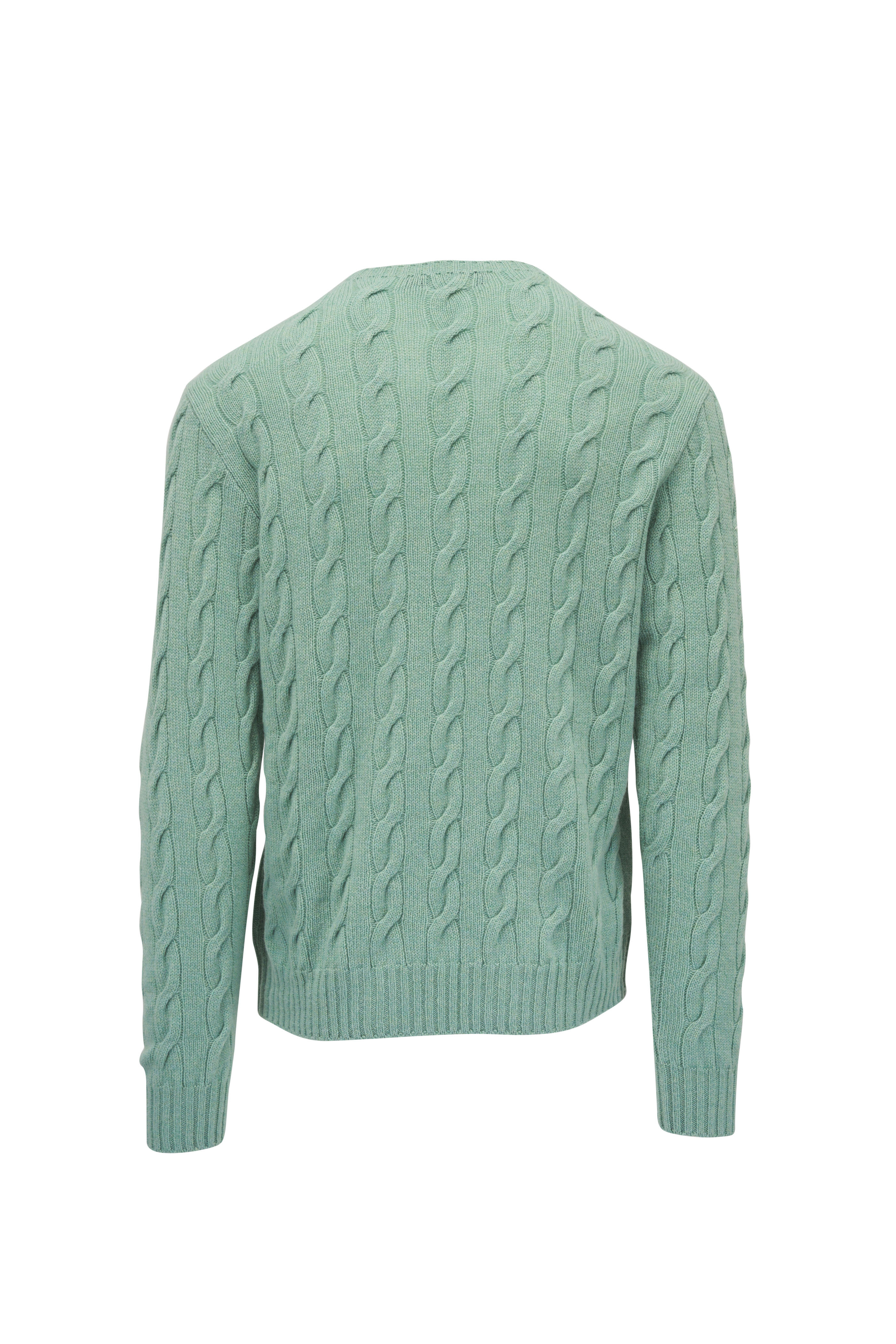 Ralph Lauren Purple Label ニット　Mサイズ Ralph Lauren Purple Label - Violet Cable Knit Cashmere Sweater