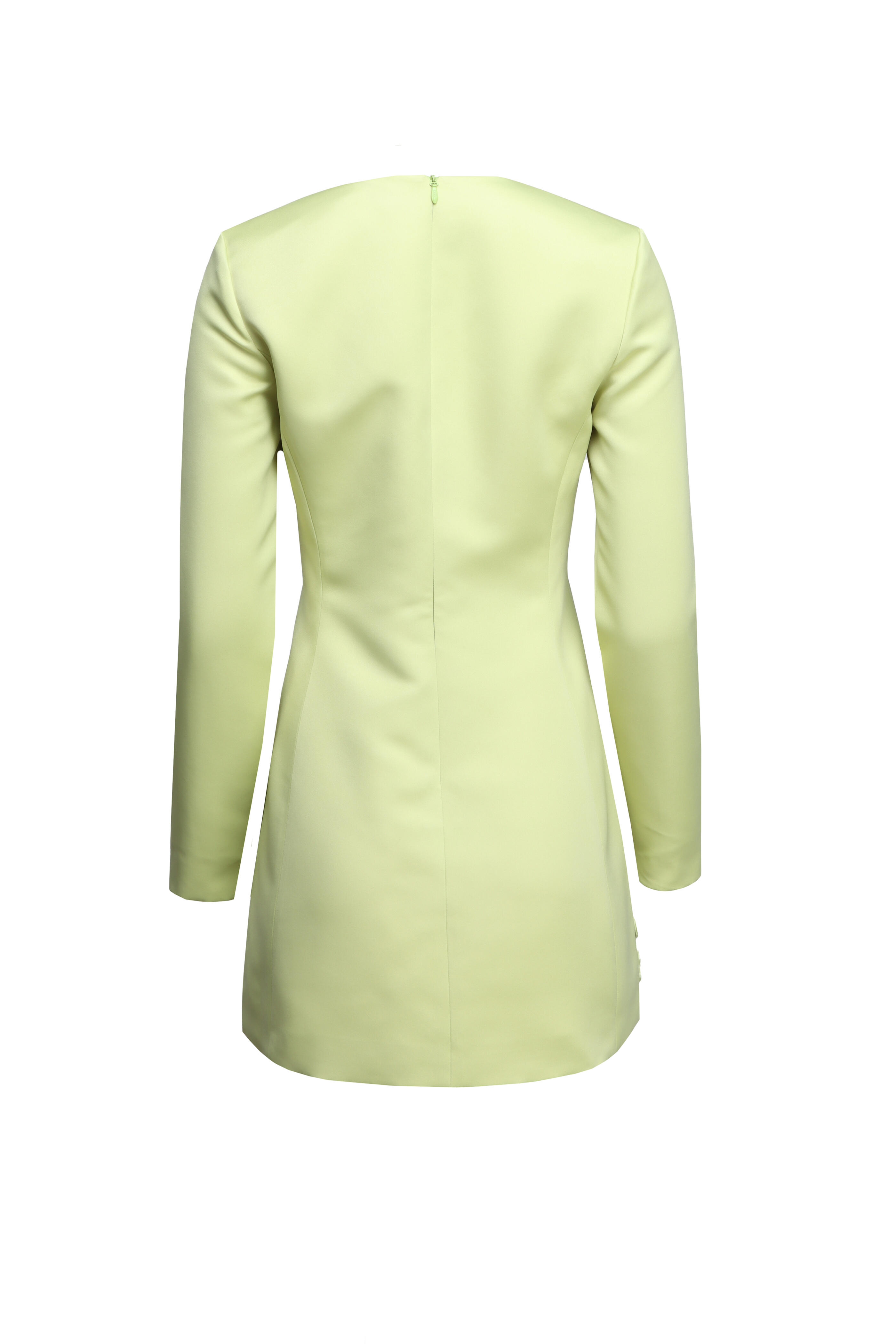 Leo Lin - Aliza Chartreuse Petal Mini Dress
