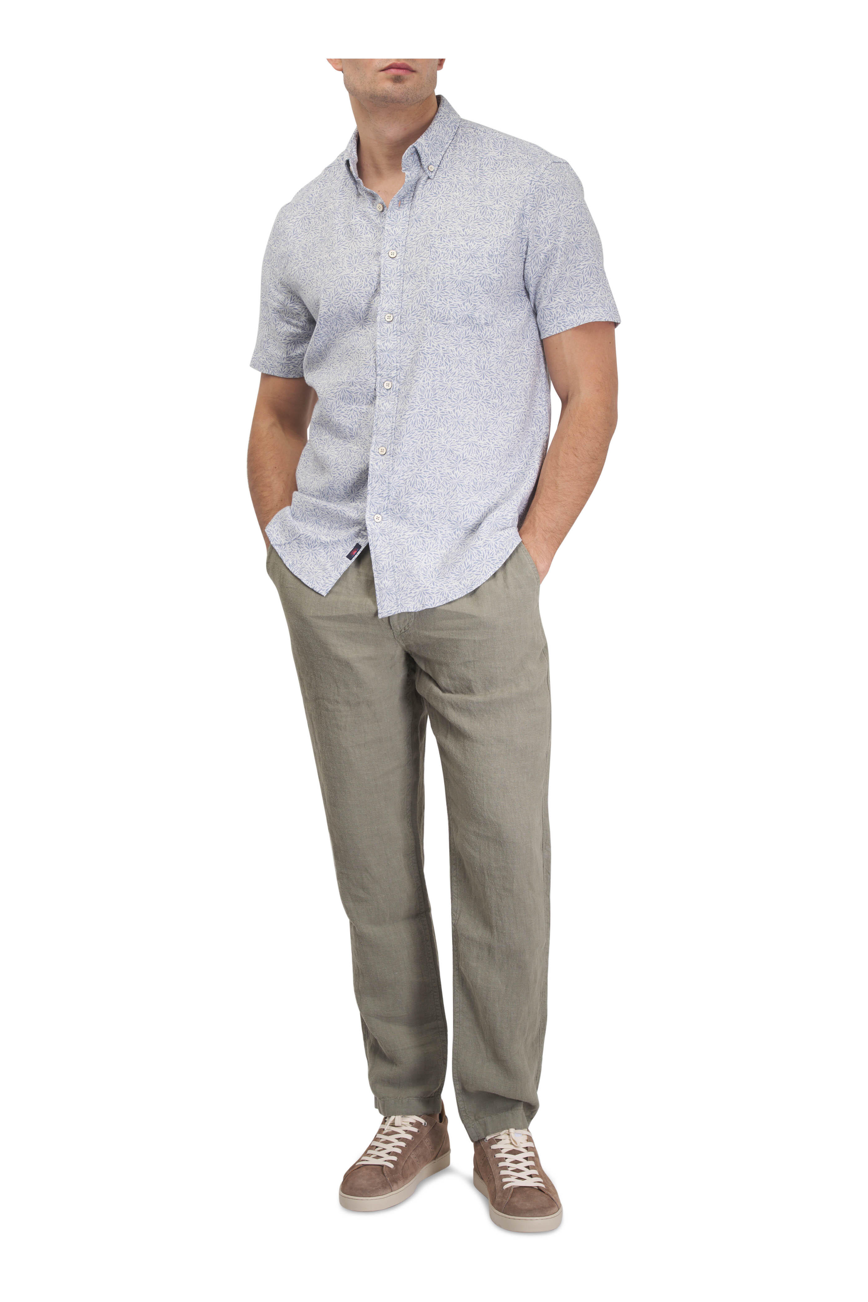 Faherty Brand - Canyon Olive Linen Drawstring Pant