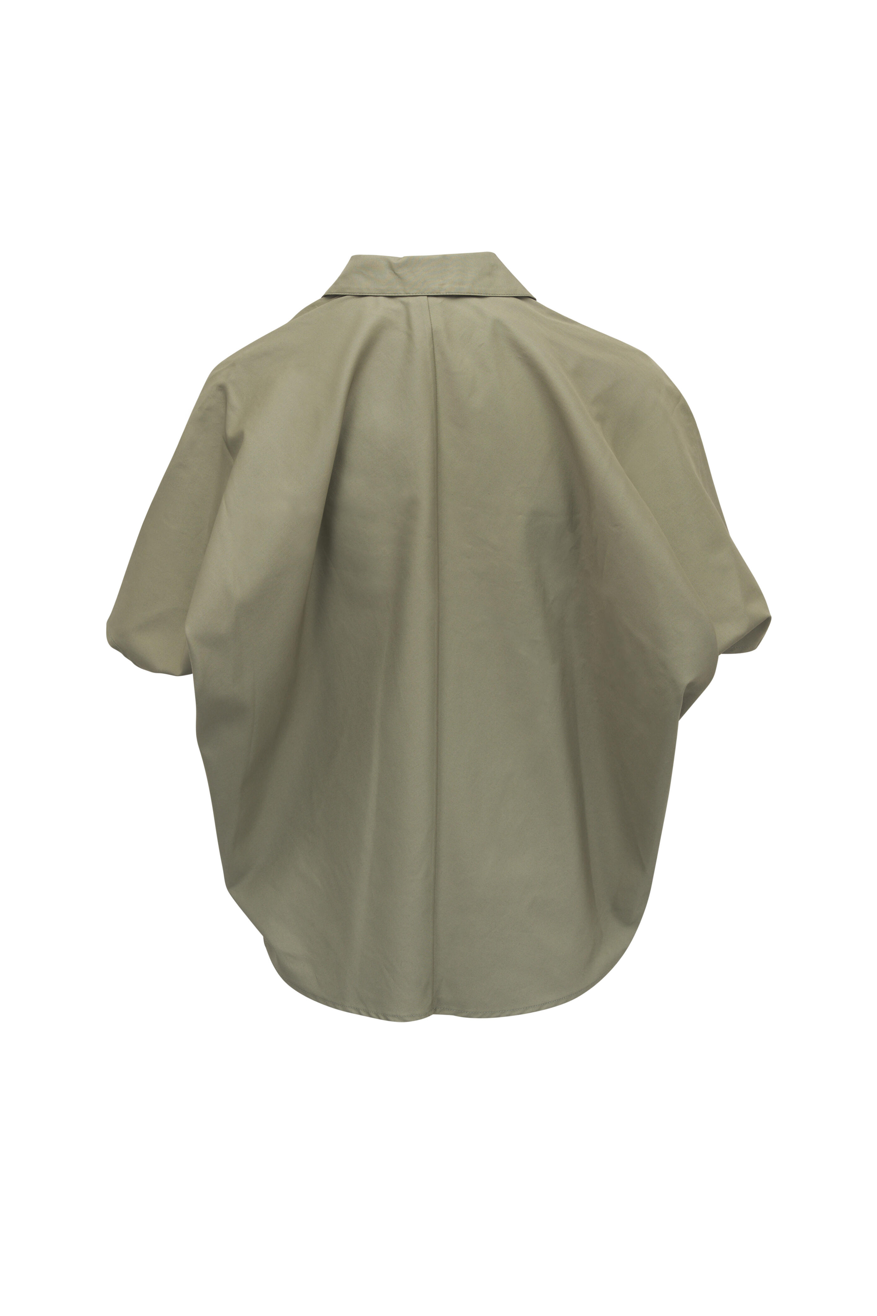 Zero + Maria Cornejo - Circle Olive Green Cotton Shirt