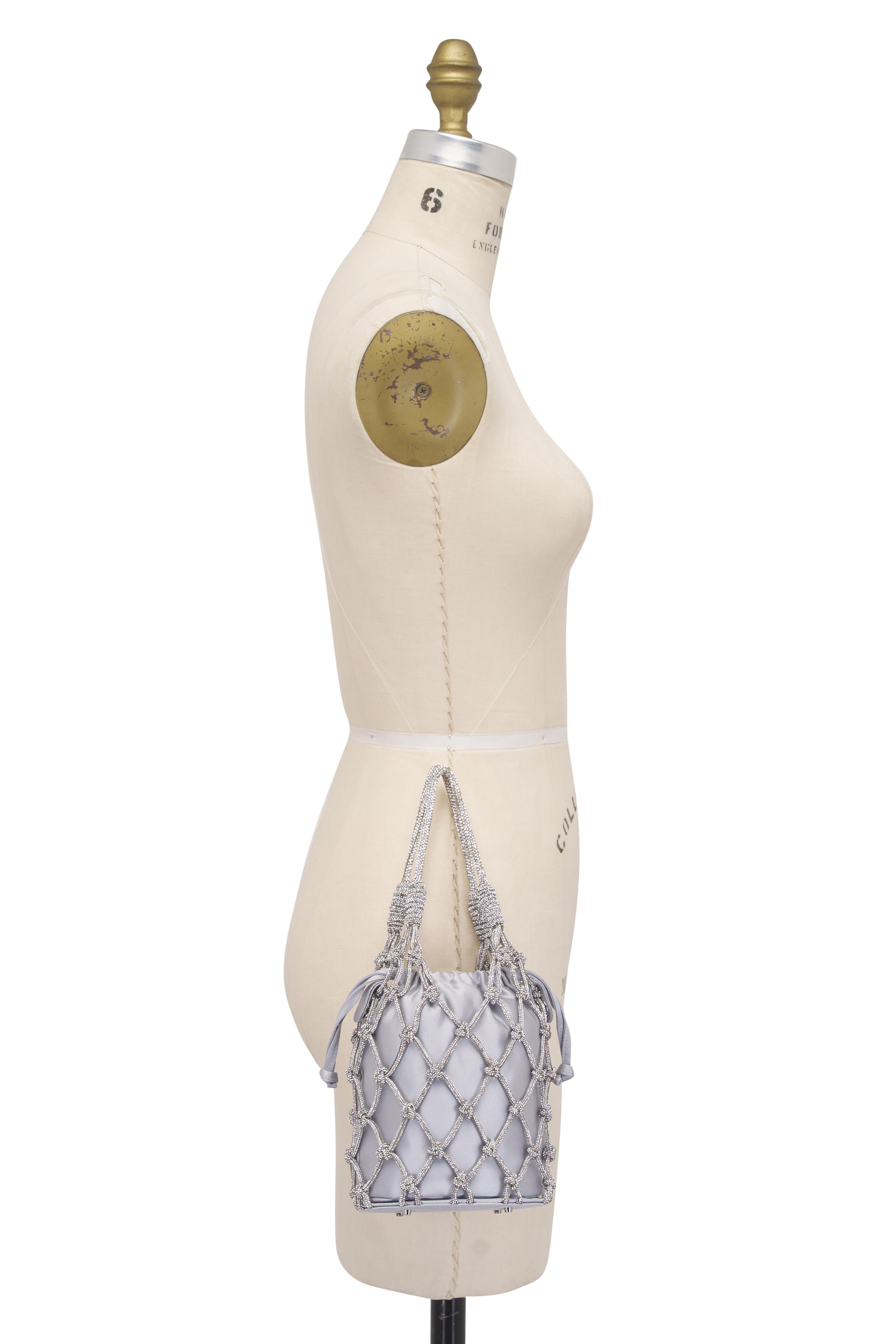 Judith Leiber Couture - Silver Crystal Net Pouch Judith Leiber Couture - Silver Crystal Net Pouch
