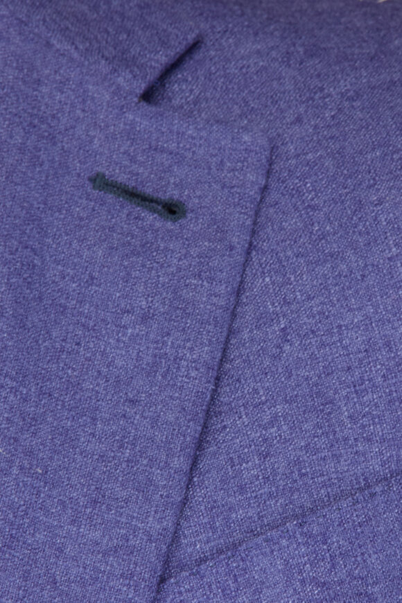 Canali Kei Periwinkle Silk & Cashmere Sportcoat - view 3