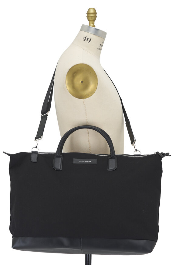 Want Les Essentiels - Hartsfield Black Canvas Weekender Bag 