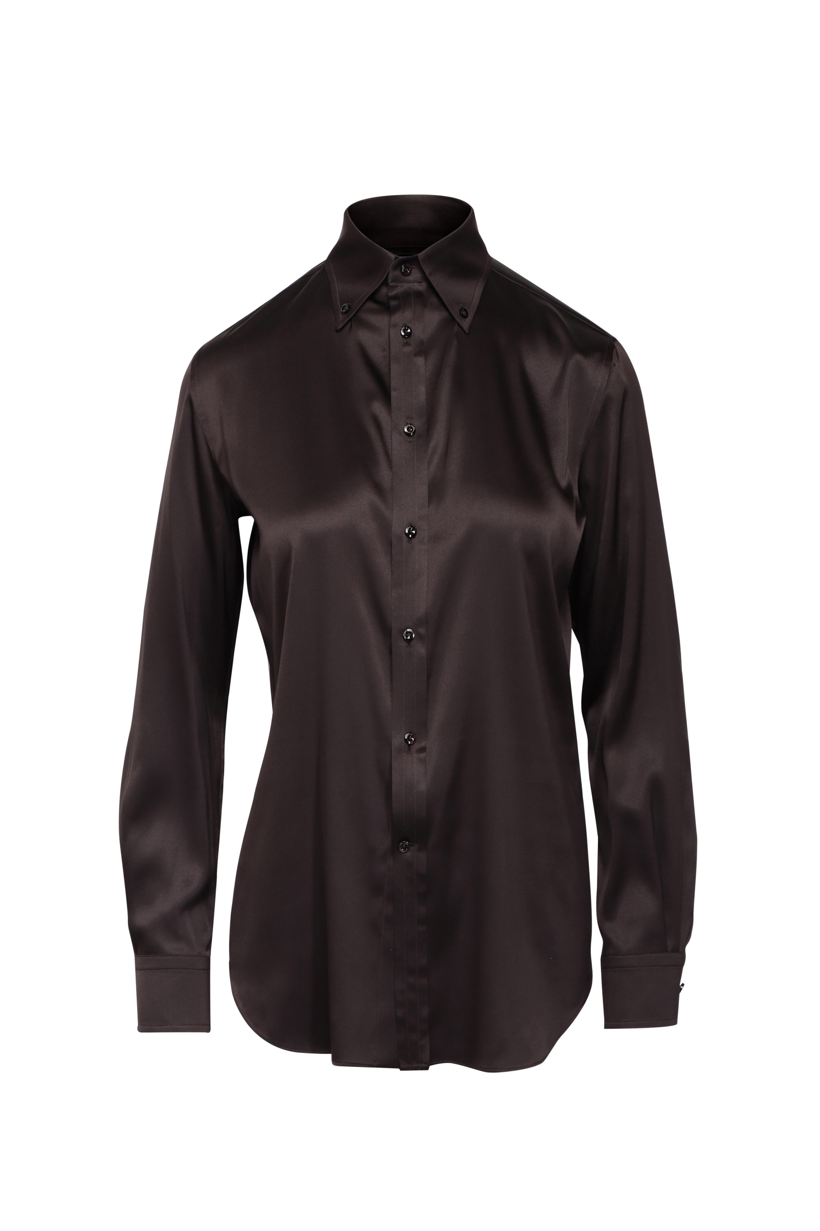 Ralph Lauren - Cameron Dark Brown Button Up Blouse