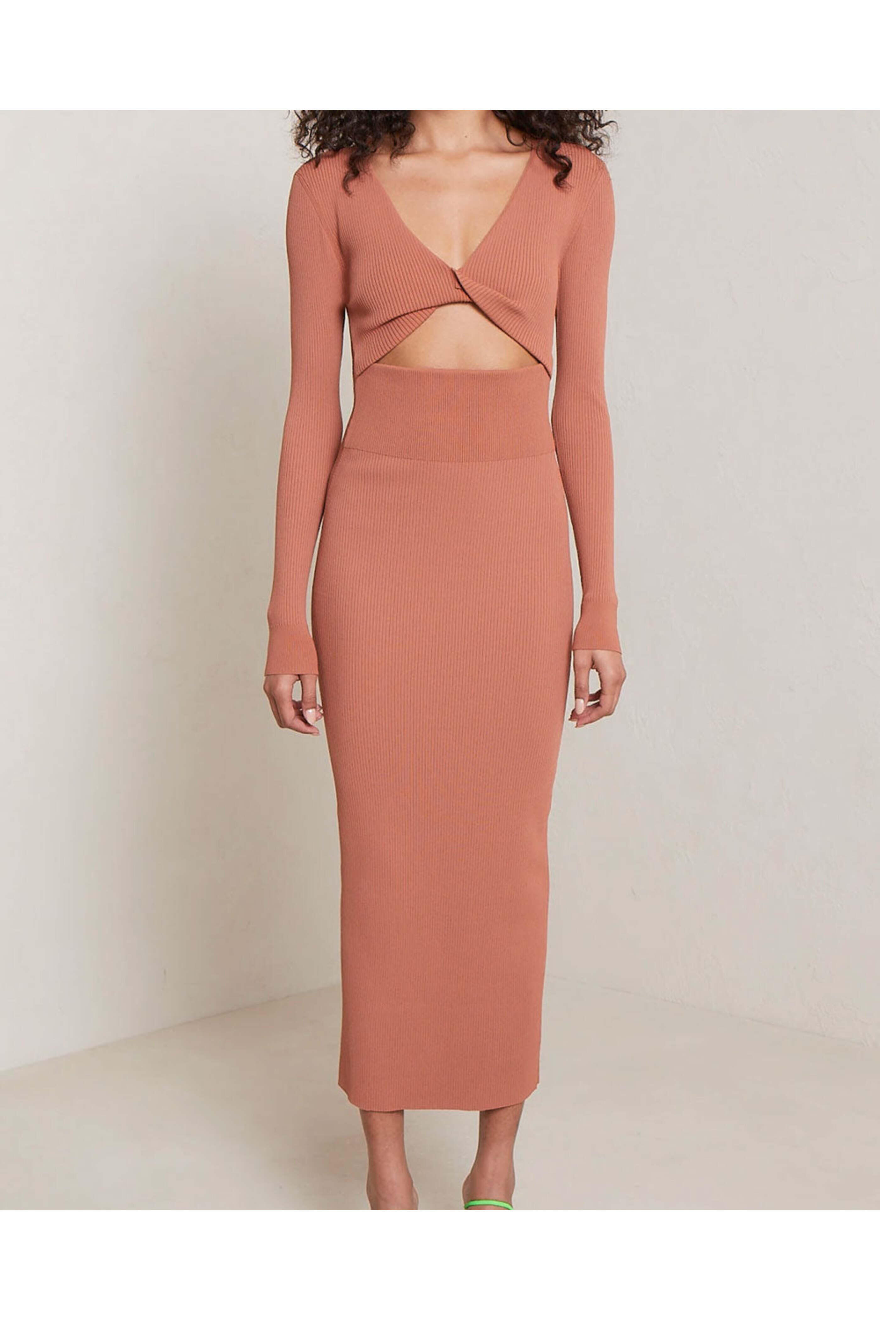 midi terracotta dress Terracotta Lace Midi Dress by Pamela Love x RTR