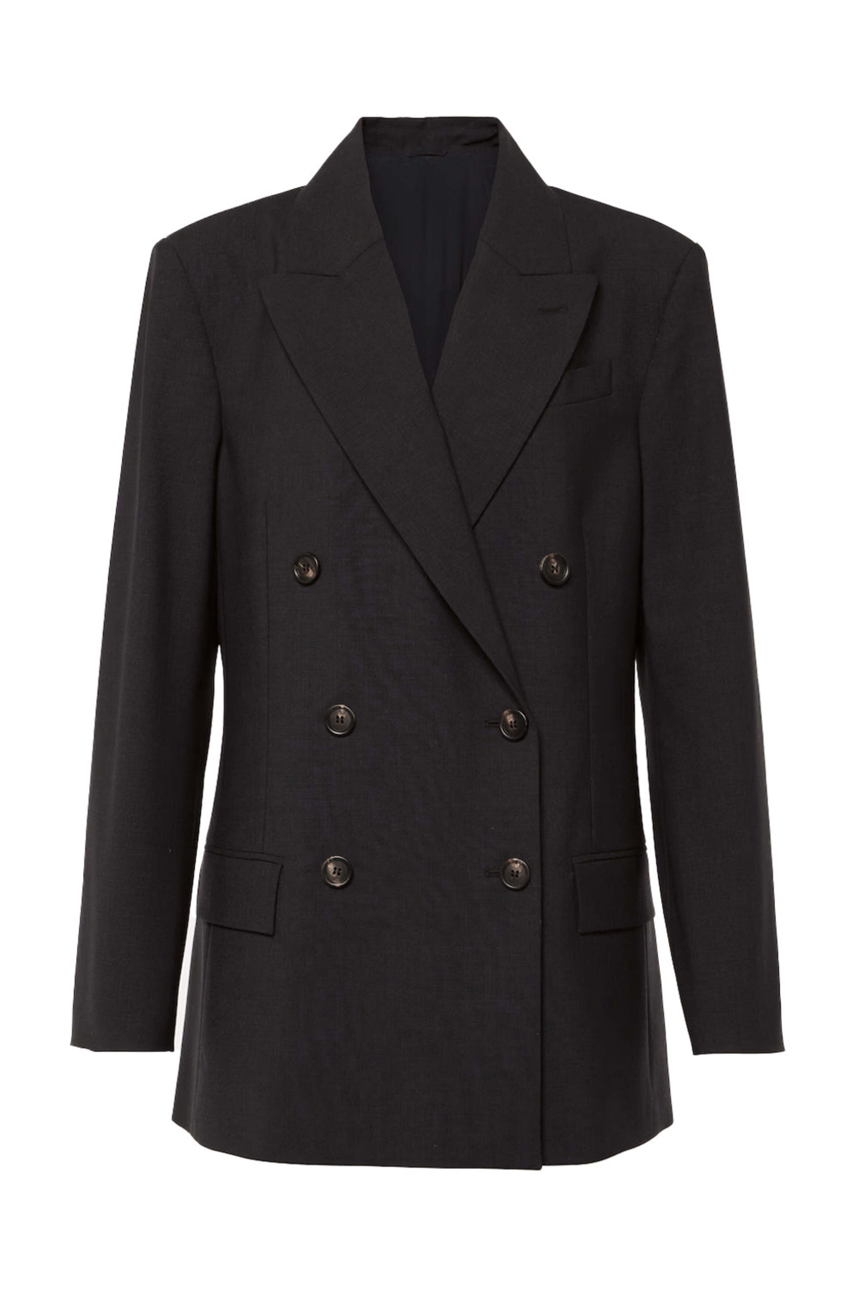 Brunello Cucinelli - Black Crepe Double Breasted Blazer