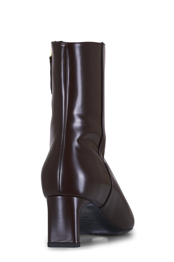 Dorothee Schumacher Subtle Shine Chocolate Leather Ankle Boot, 57mm - view 3