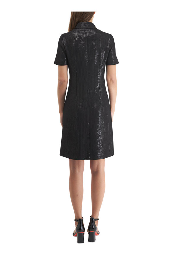 Akris - Black Sequin Shirtdress