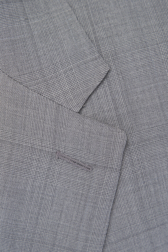 Canali Gray Tonal Plaid Wool 150's Suit - view 3