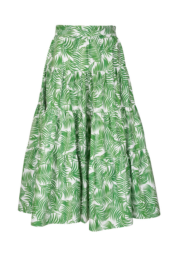 Carolina Herrera - Grasshopper Multi Tiered Midi Skirt 