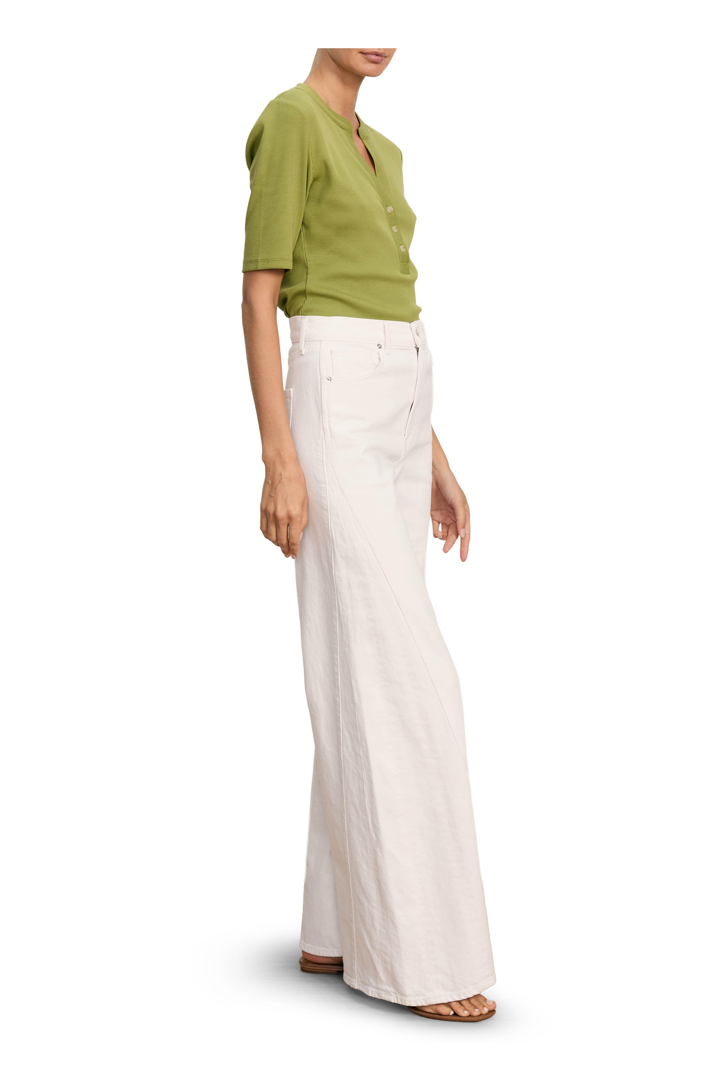 Veronica Beard - Reubian Cactus Henley T-Shirt - view 4
