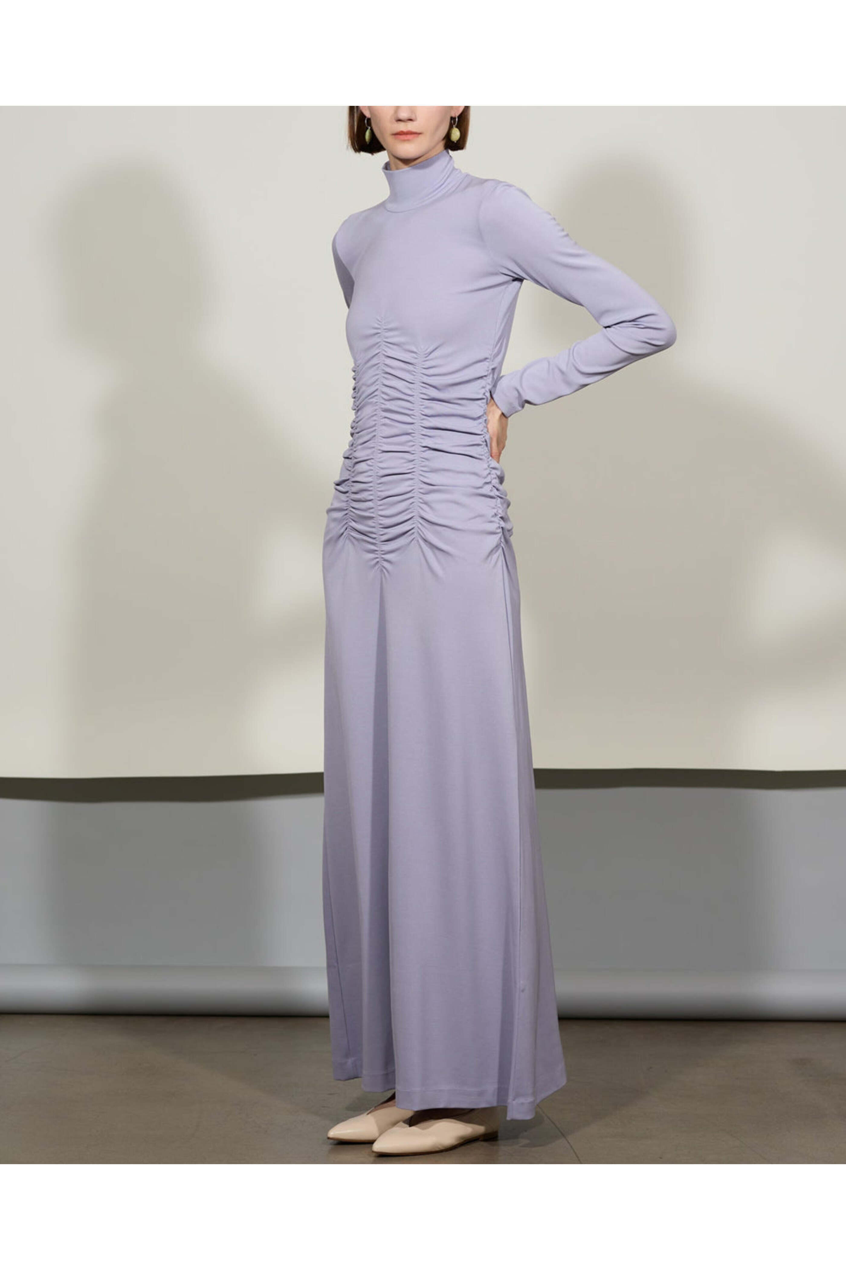 Bite Studios - Hyacinth High Neck Ruche Dress