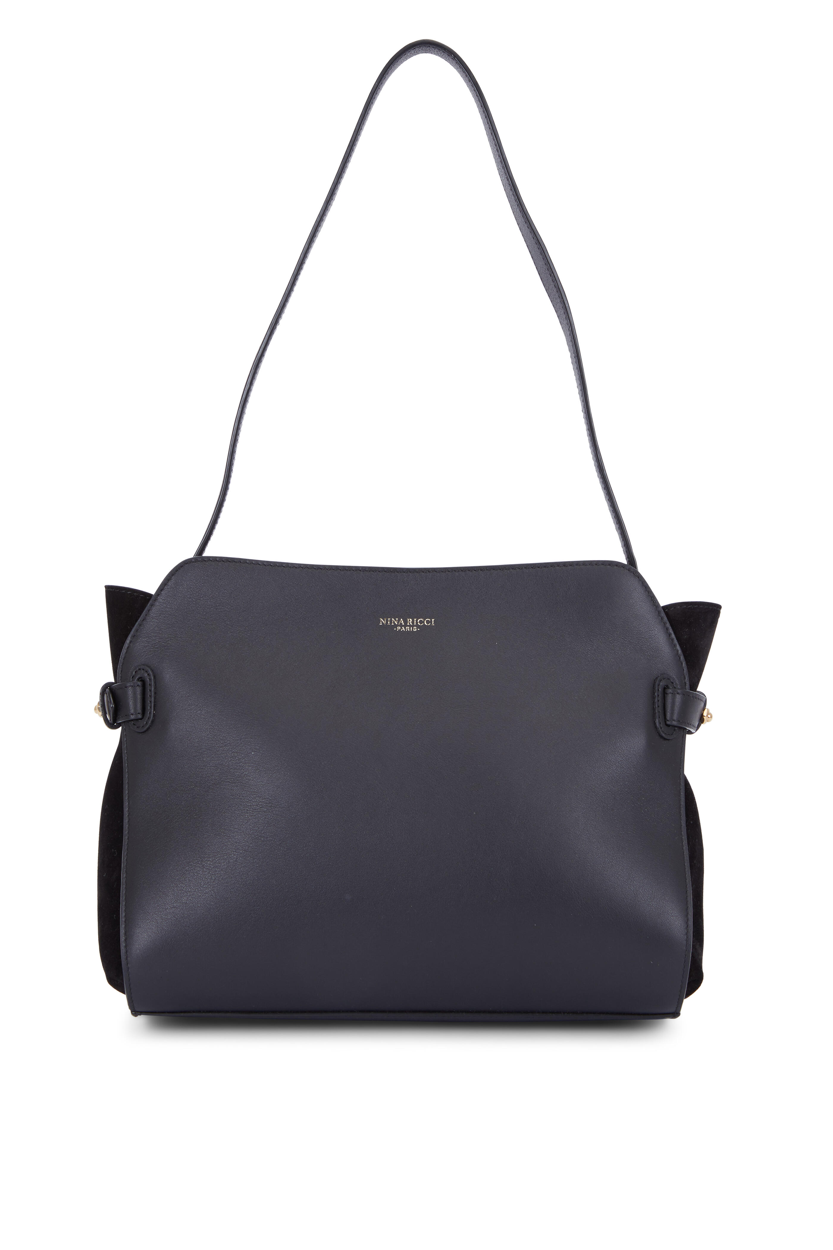 Nina Ricci - Marché Black Leather & Suede Small Shoulder Bag