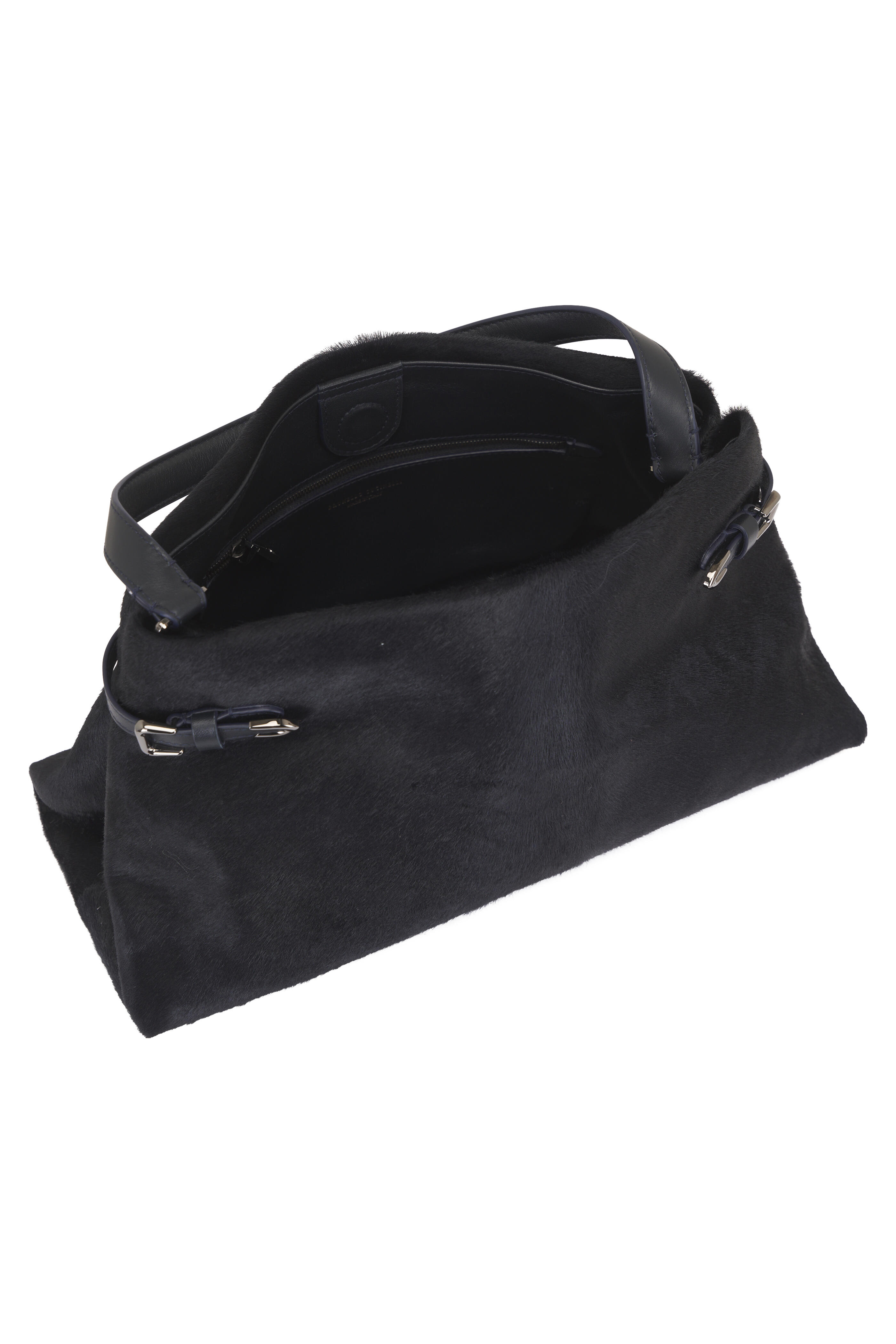 Brunello Cucinelli - Navy Calf Hair Buckle Shoulder Bag - view 4
