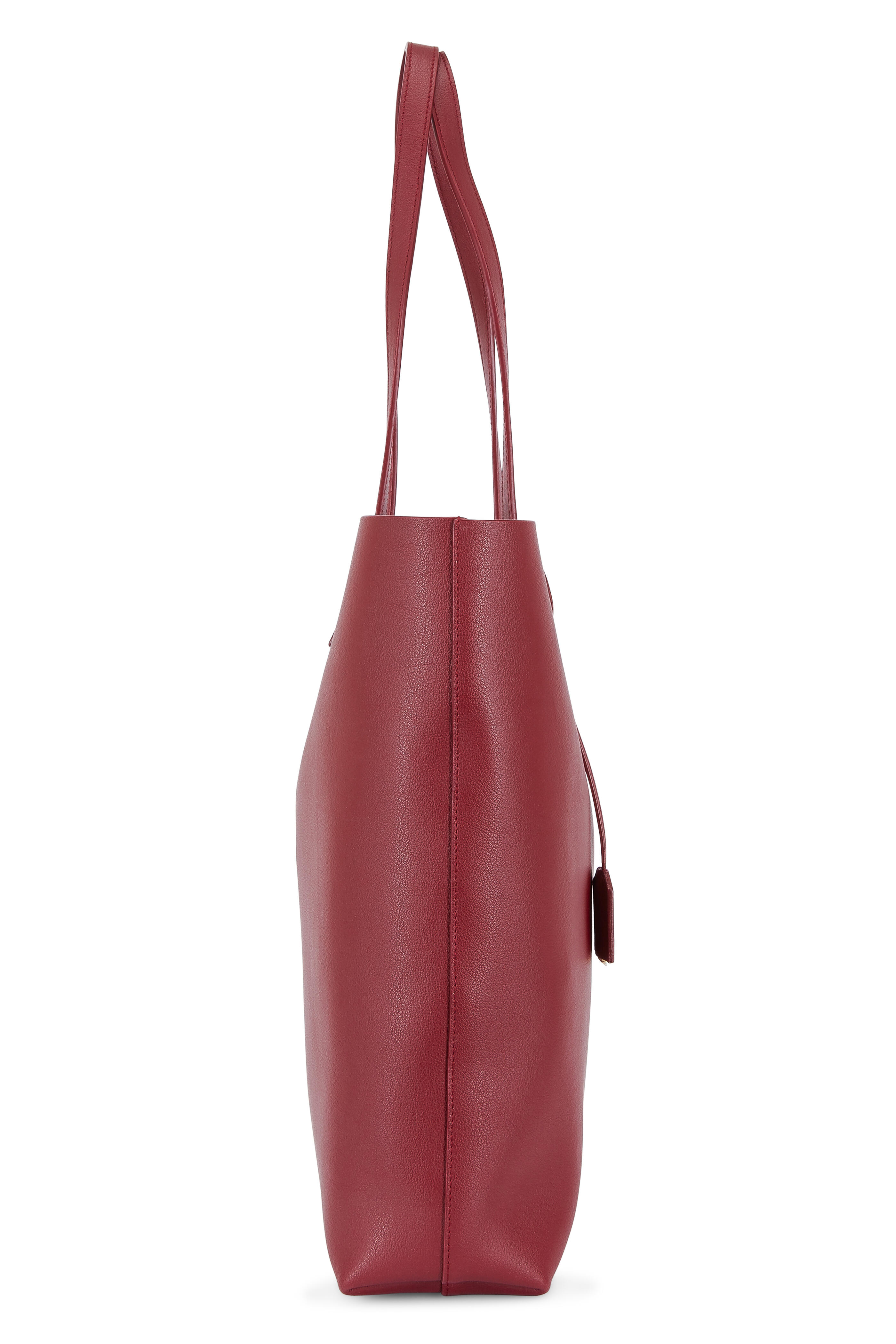 Saint Laurent - Burgundy Leather Vertical Medium Tote