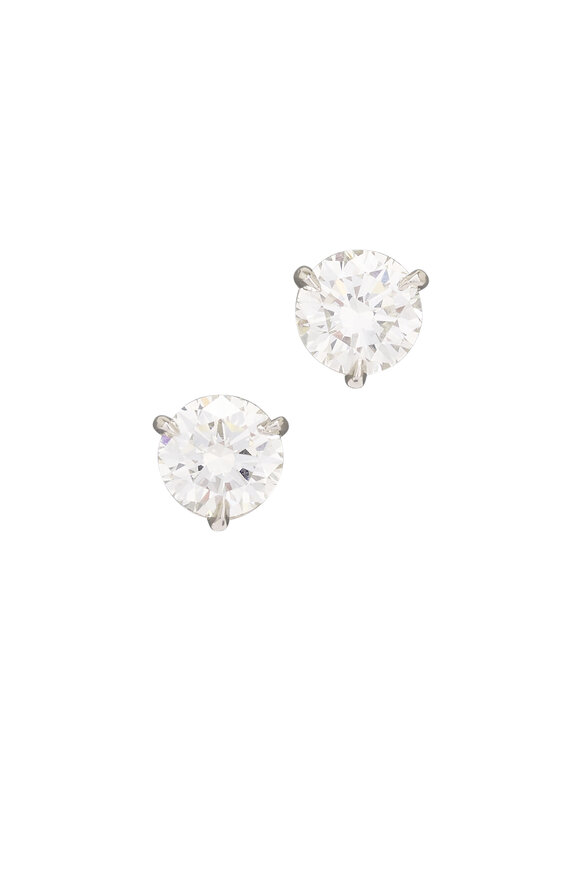 Lowy & Co 18k White Gold Diamond Stud Earrings