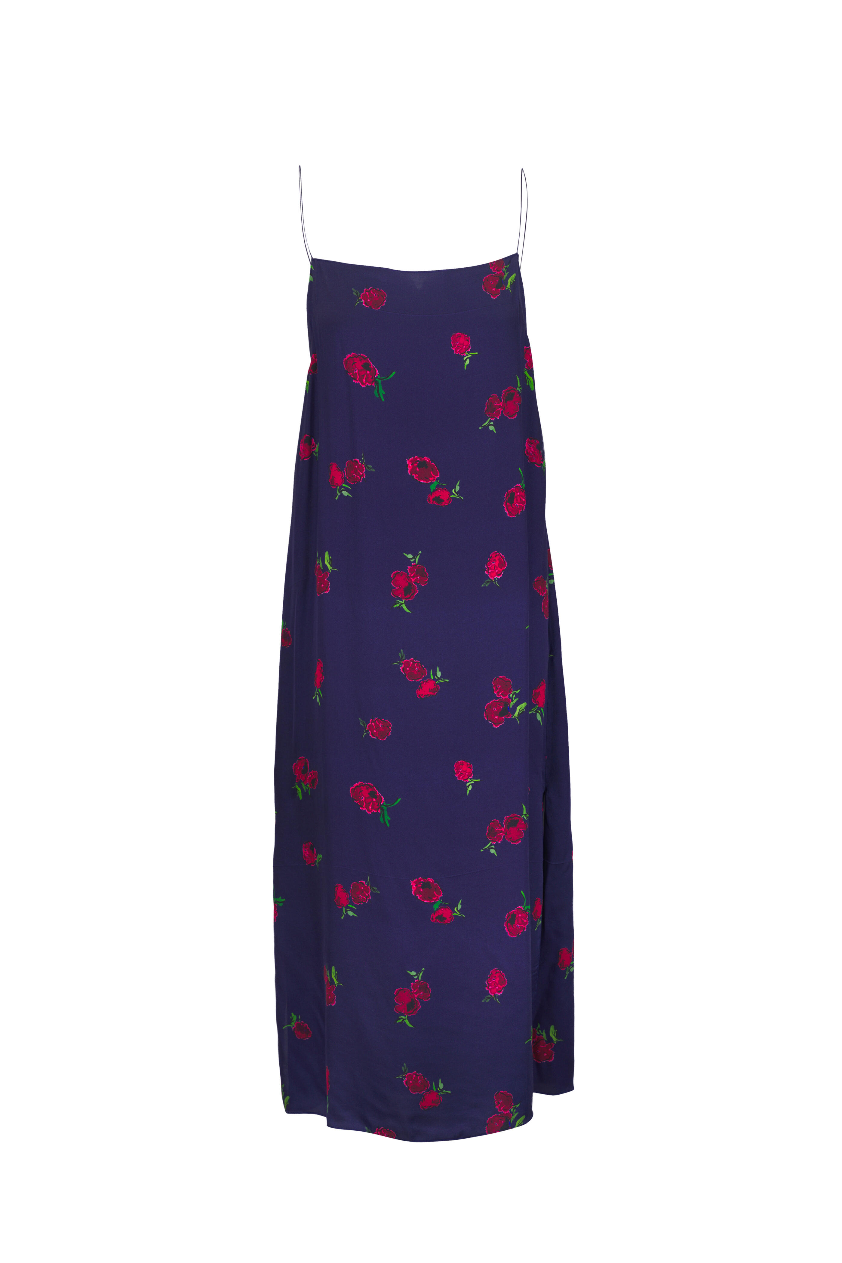 Khaite - Sicily Amethyst & Raspberry Print Midi Dress