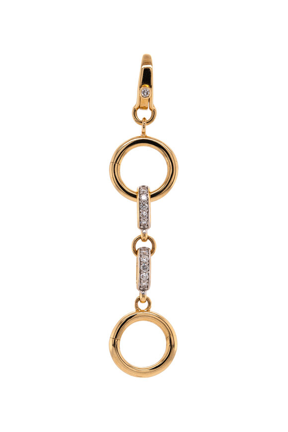 Bridget King 14k Gold Diamond Multi Link Charm Clasp - view 1