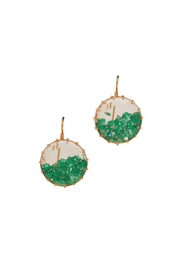 Renee Lewis Shake© 3.8CT Emerald Drop Earrings