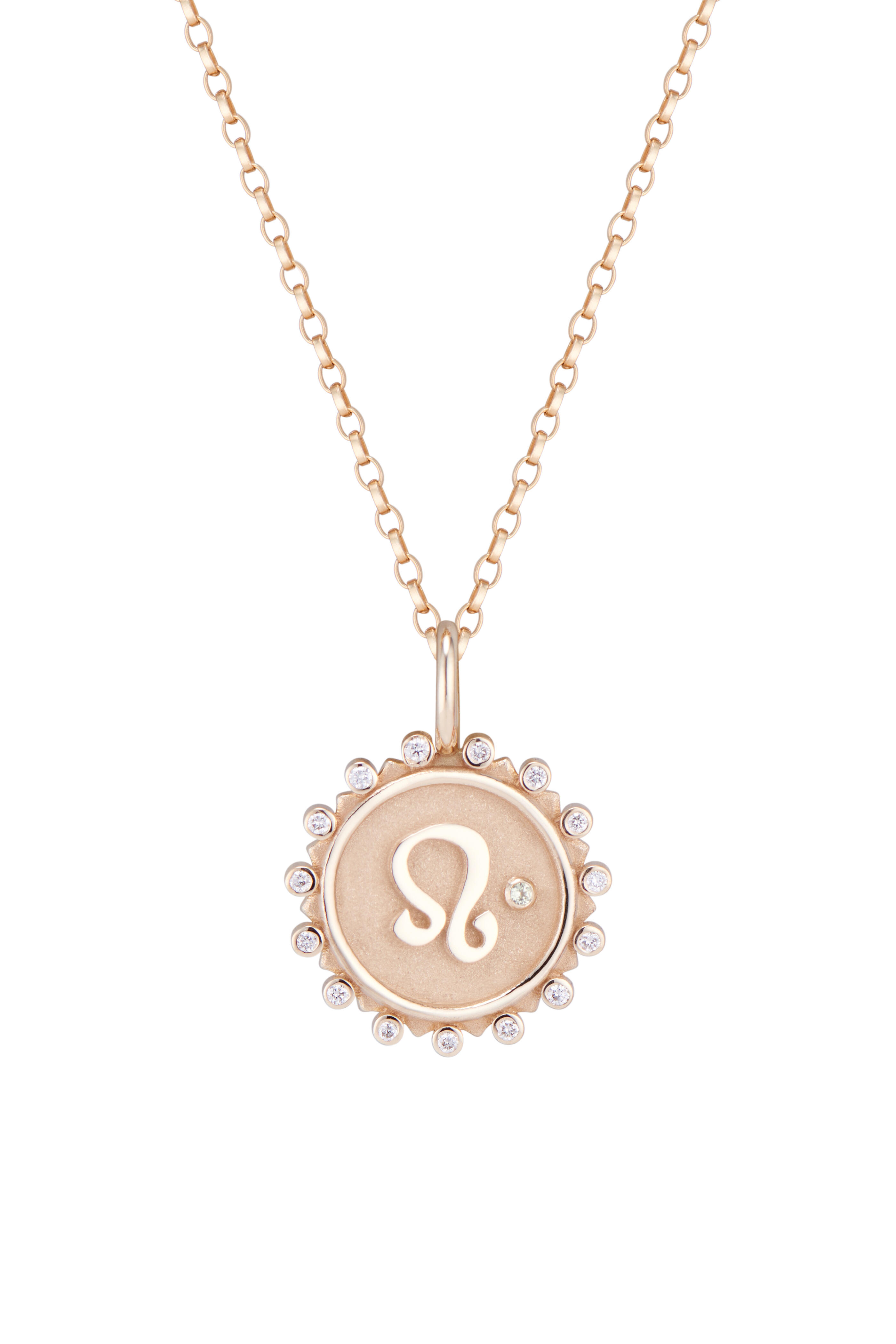 Initial Necklace W / 14K Rose Gold - Marlo Laz