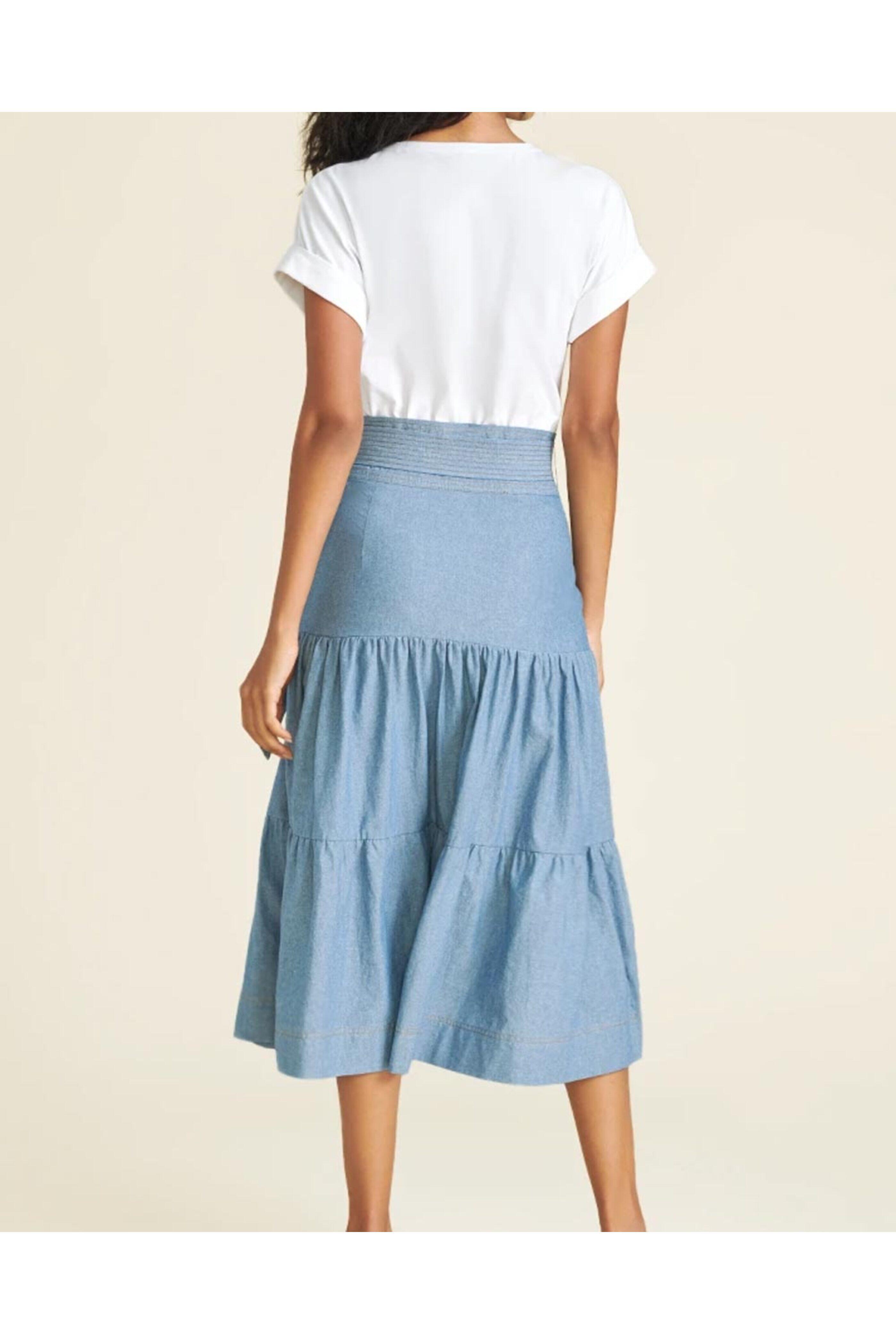 Veronica Beard - Chambray Emmit T-Shirt Midi Dress