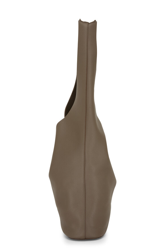 The Row - Bindle Three Elephant Gray Leather Hobo Bag