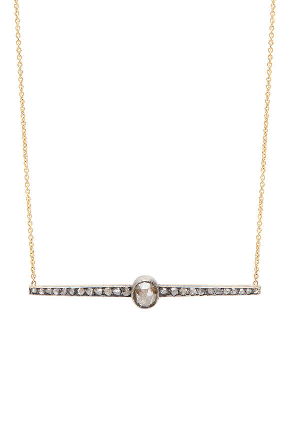 Renee Lewis - Yellow Gold Diamond Bar Necklace