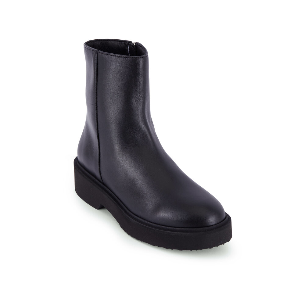 Aquatalia Maddie Black Leather Boot Mitchell Stores