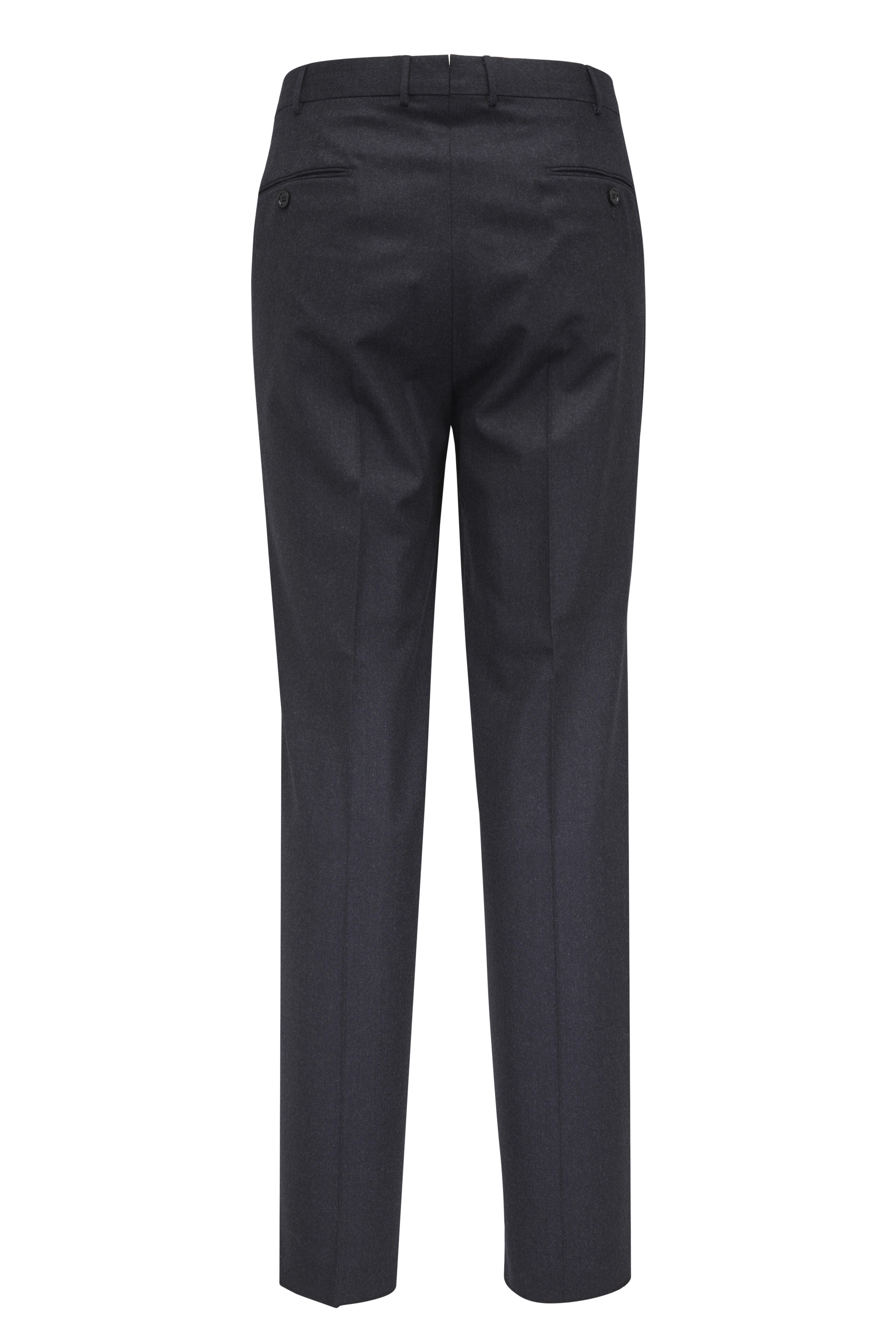 Zegna - Charcoal Gray Wool Flannel Pant