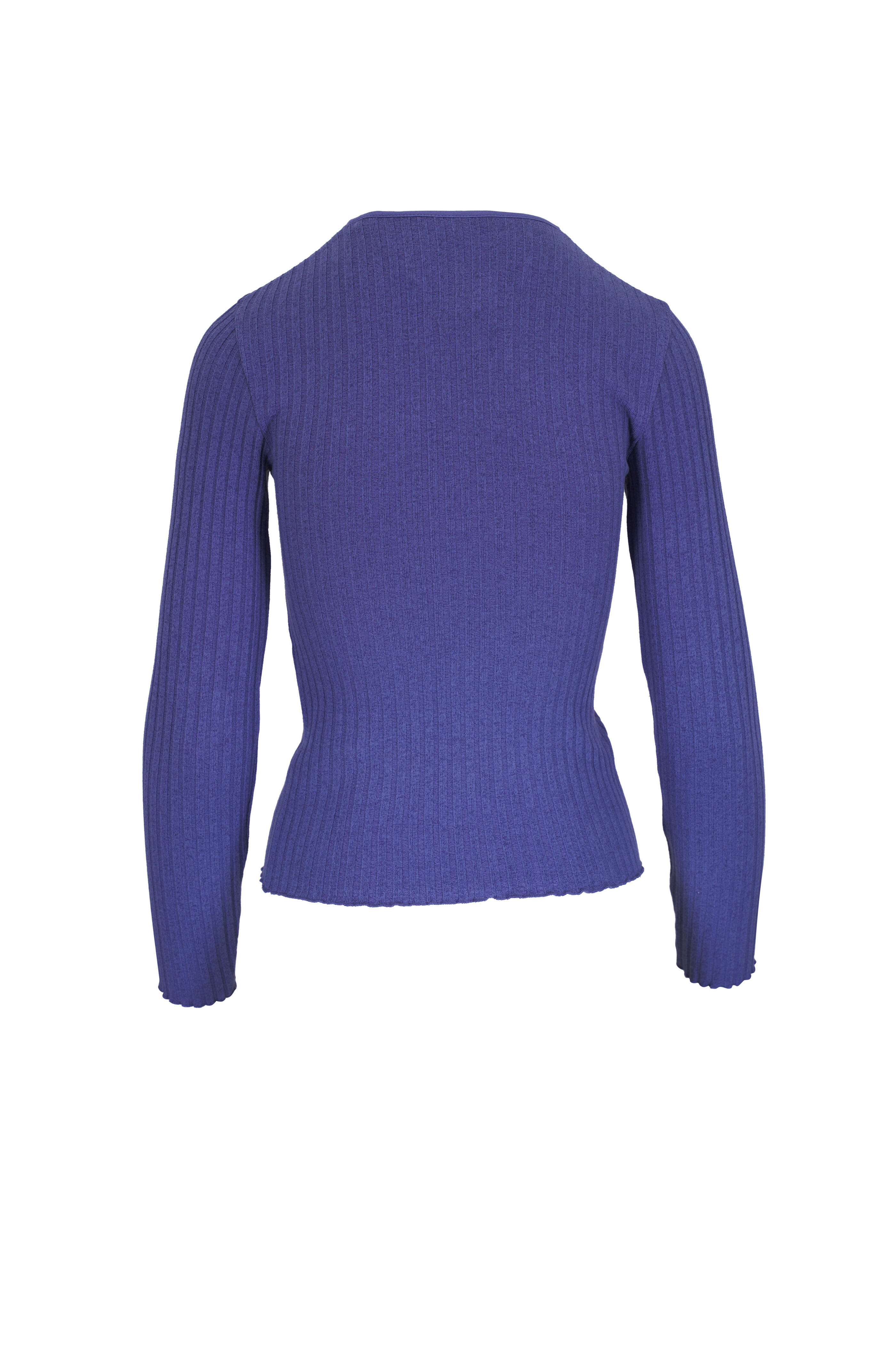 Vince - Dark Periwinkle Ribbed Henley