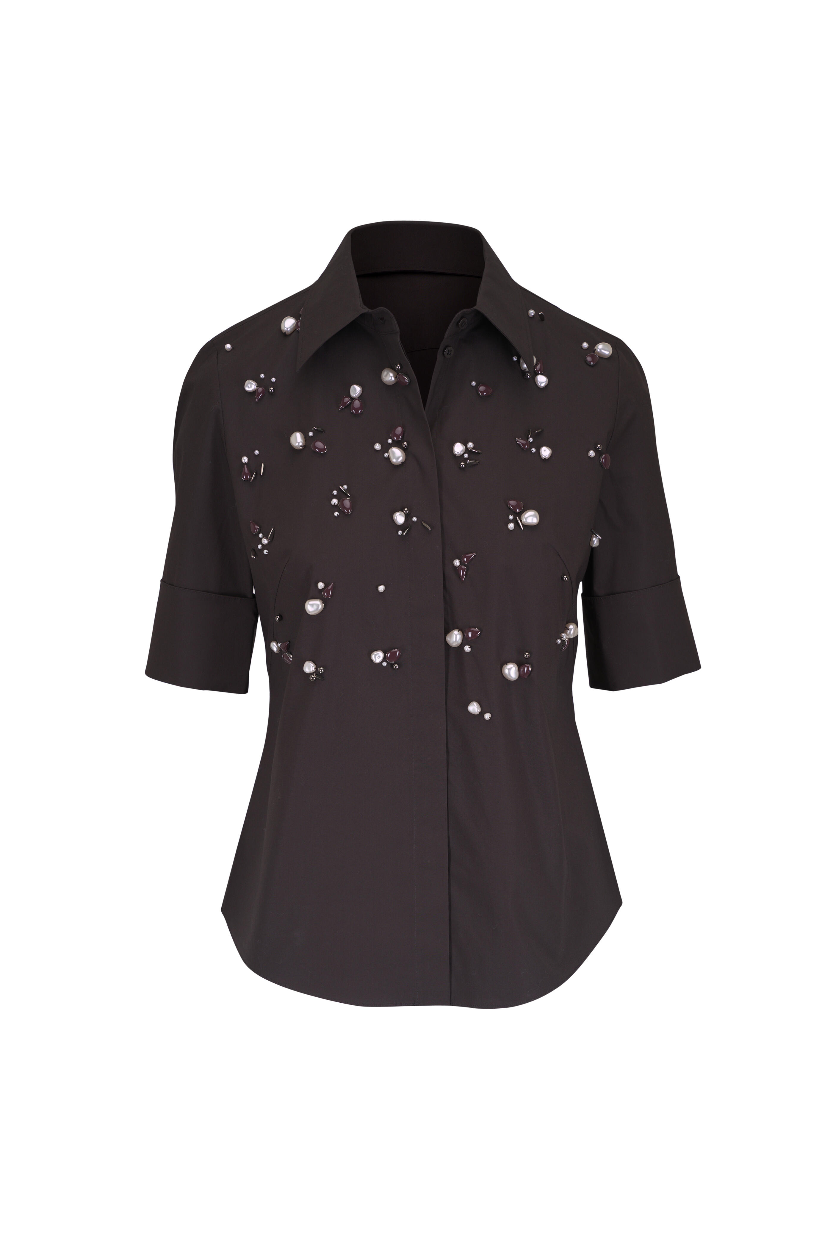 Dorothee Schumacher - Poplin Power Chocolate Brown Blouse