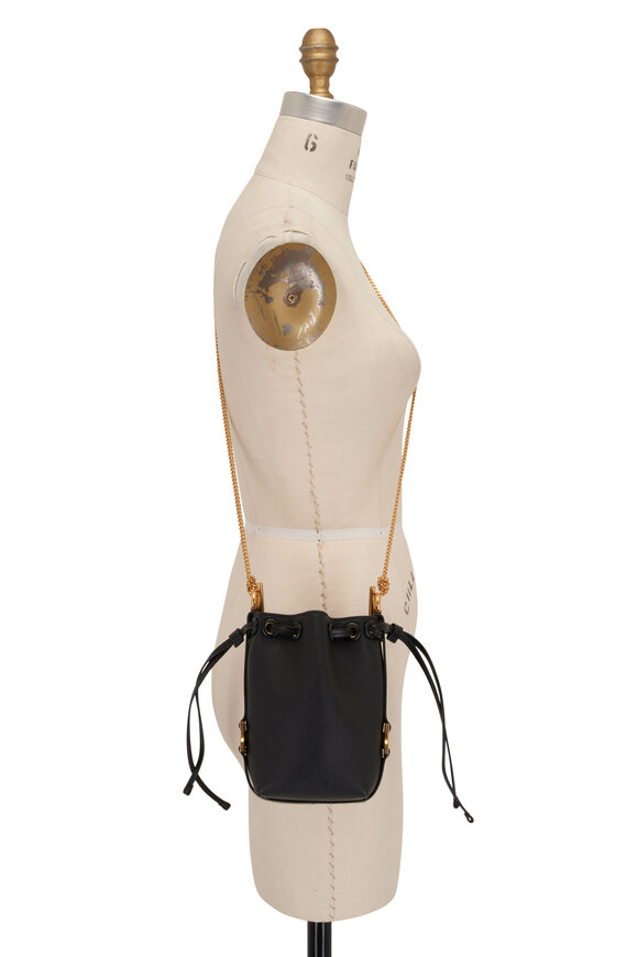 Chloé - Marcie Black Leather Micro Bucket Bag