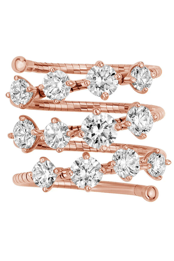 Mattia Cielo Rugiada Diamanti Rose Gold Ring - view 3