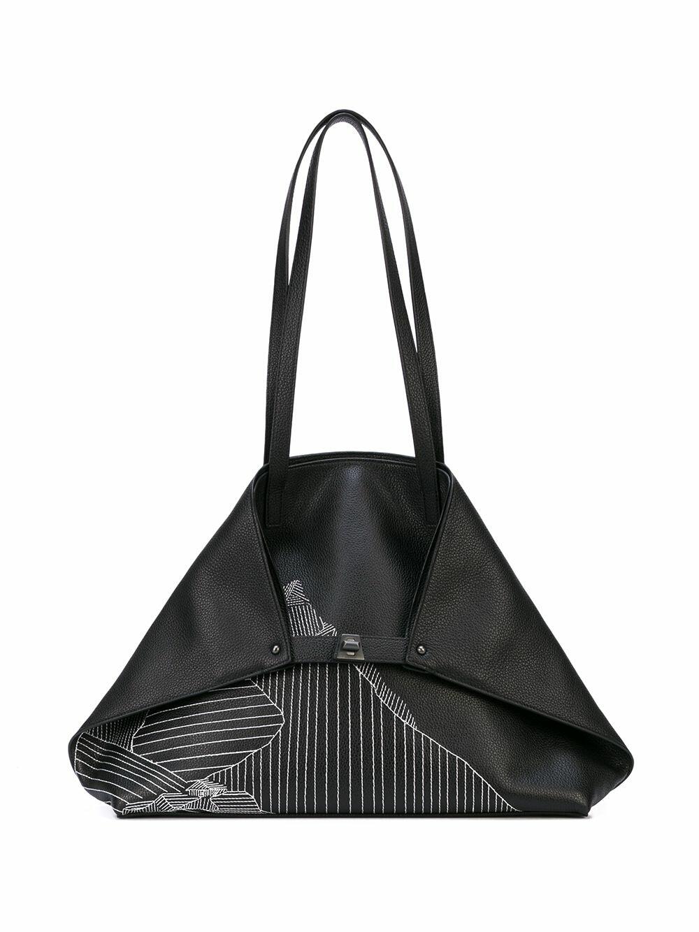 Akris - AI Black Leather Medium Shoulder Bag