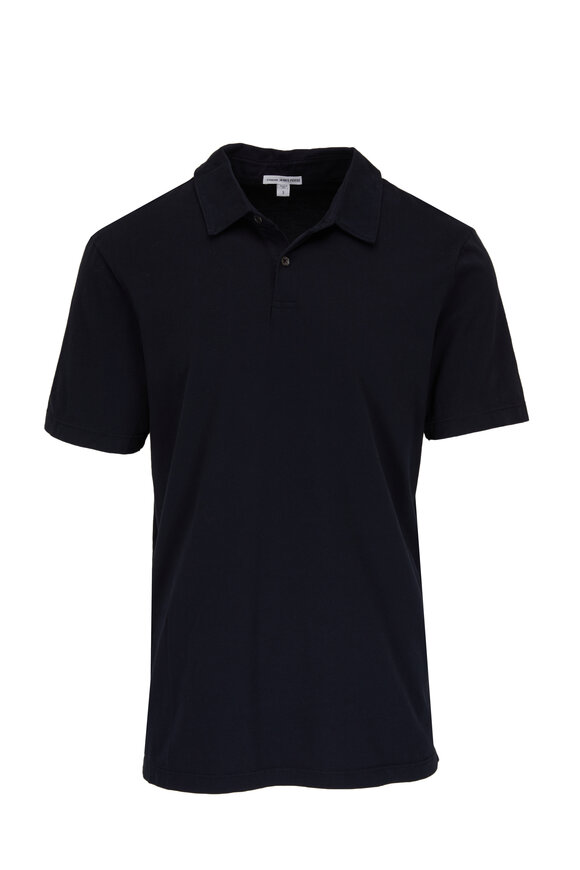 James Perse Navy Cotton Jersey Polo