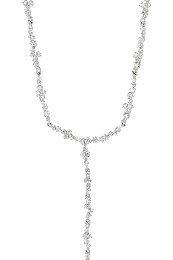 Kai Linz - White Diamond Lariat Necklace