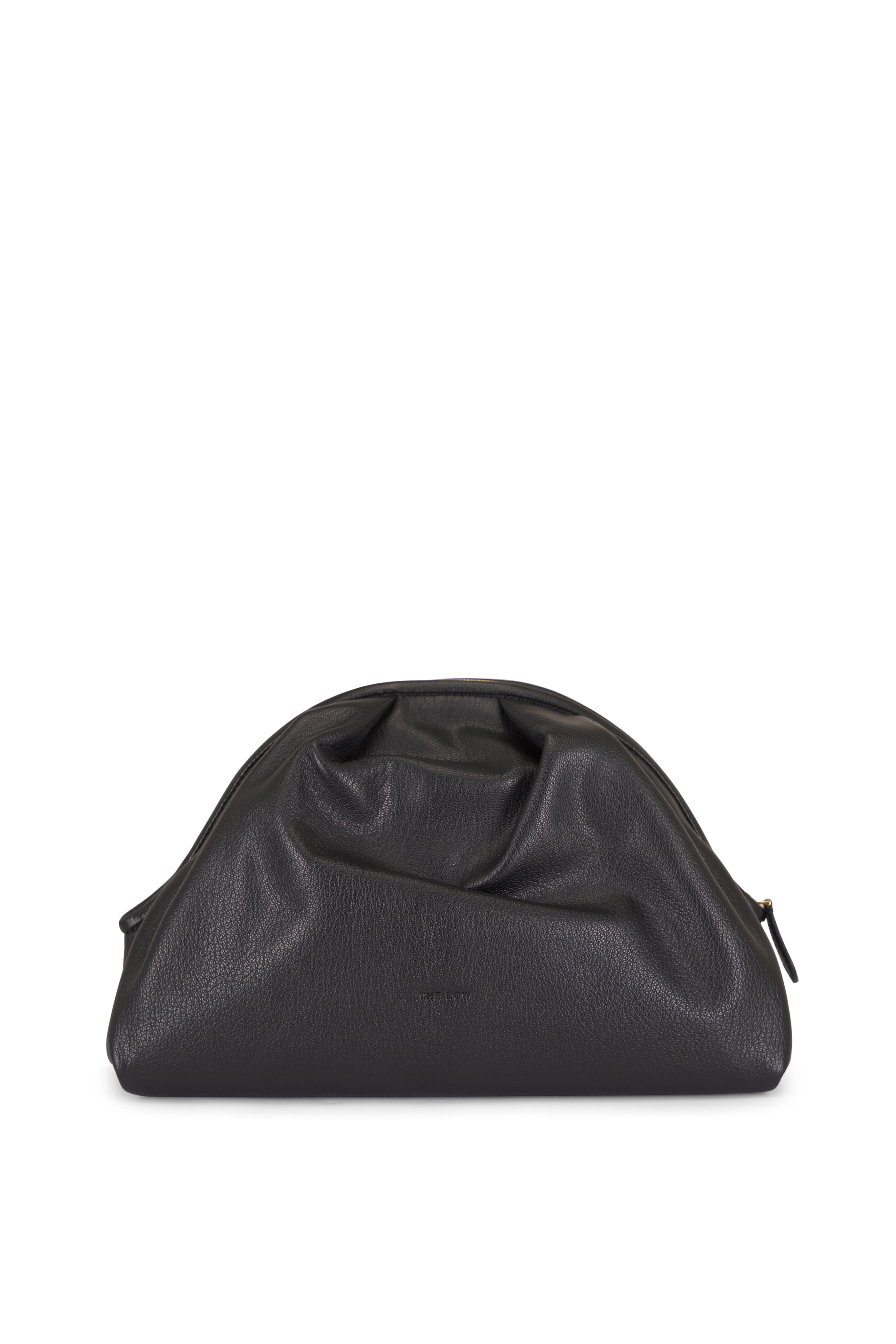The Row - Charlotte Black Leather Clutch
