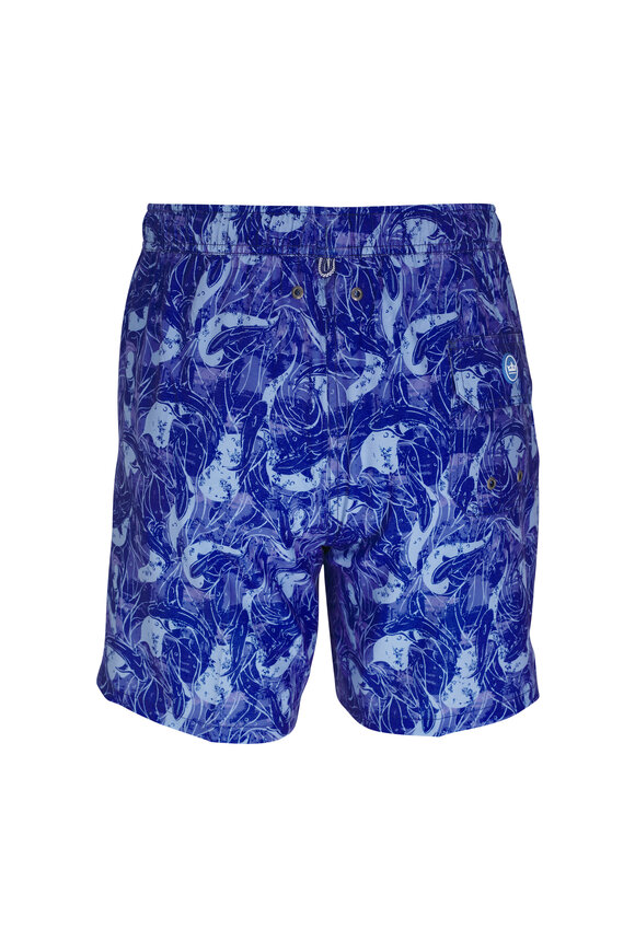 Peter Millar - Sport Navy Shark Sighting Swim Trunks