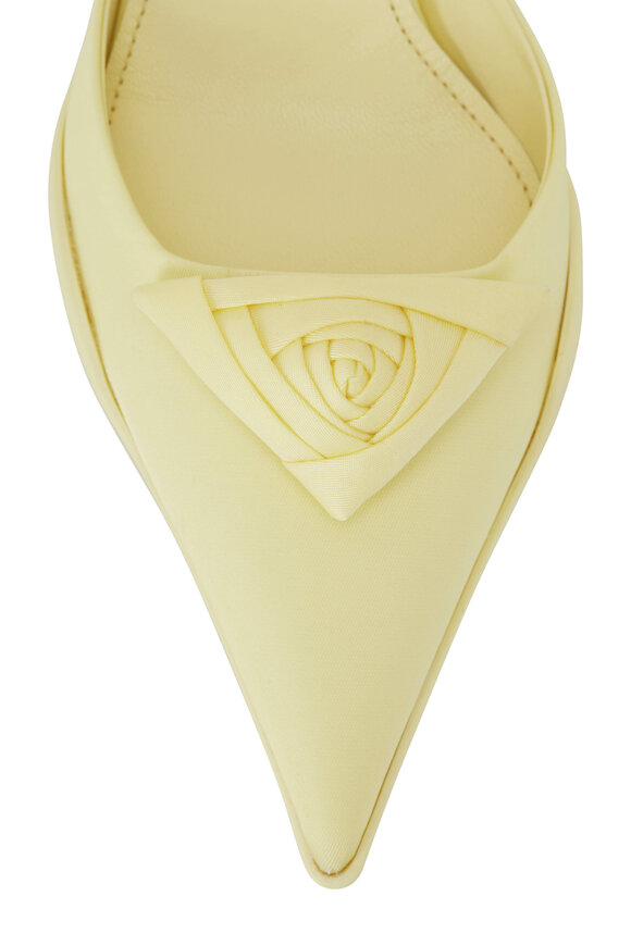 Prada - Yellow Nylon Pointed Slingback, 45mm 