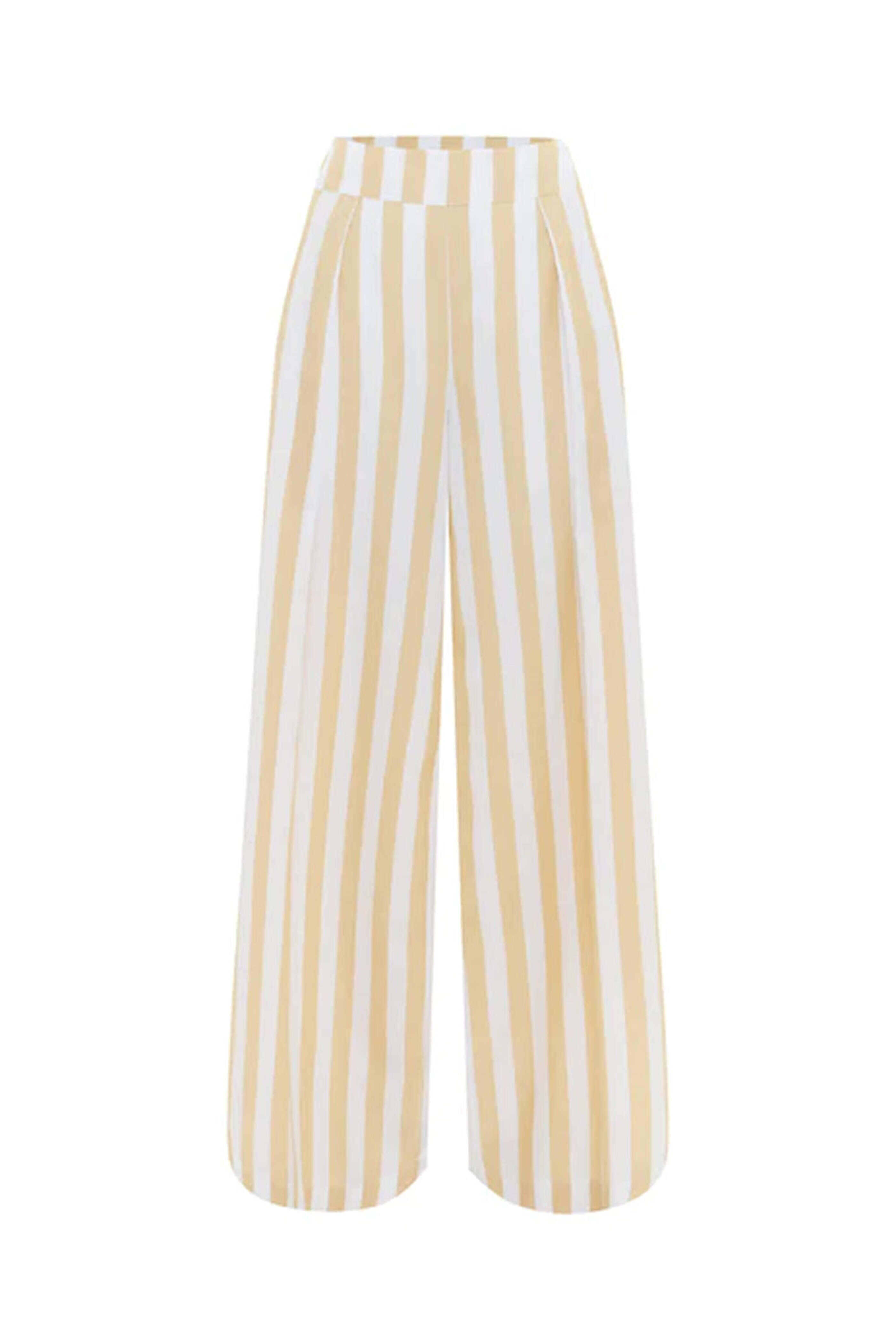 Bird and Knoll - Sand Stripe Darcy Palazzo Pant