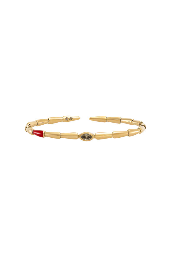 Etho Maria Yellow Gold & Brown Diamond Bracelet - view 2